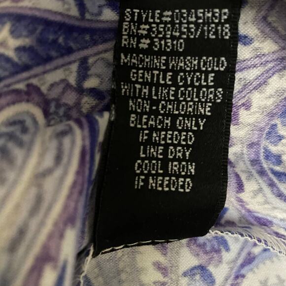 ALYX Women's Size 10 Dress Purple Paisley Sleeveless Back Zip Shift Retro - Picture 6 of 8